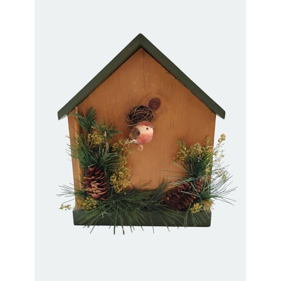 Rustic Wooden Birdhouse Decor Napkin Holder - Picture 1 of 4